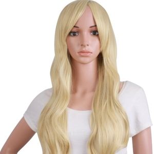 MapofBeauty 50cm/ 20 inch Long Curly Natural Fashion Beautiful Wig (Blonde)